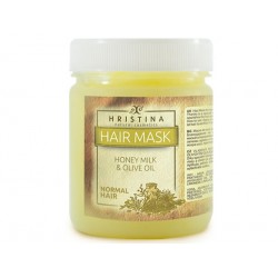 Mask for normal hair with honey, milk and olive oil
