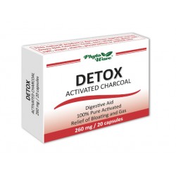 Detox Активен Въглен, 260 mg, Phyto Wave, 20 капсули