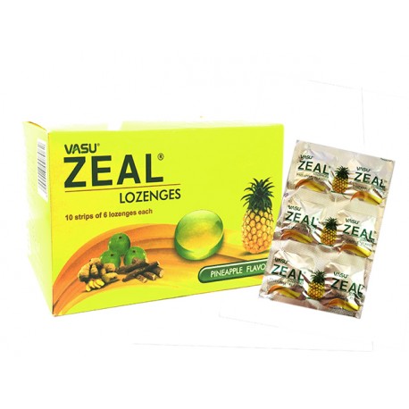 Zeal Plus, cough and sore throat, 60 lozenges