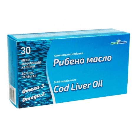 Рибено масло (Омега 3), 1000 mg, ФитоФарма, 30 капсули