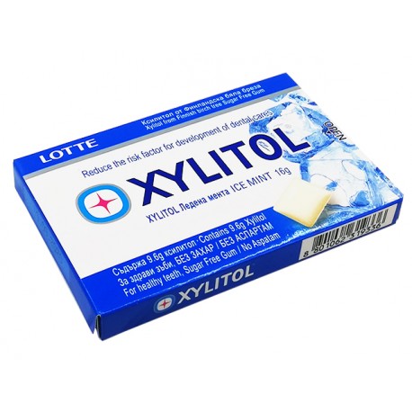 Дъвки Lotte Xylitol - ледена мента, 11 дражета