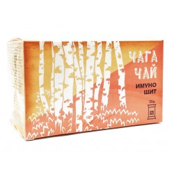 Чага Чай, имуно щит, с куркумин и пиперин, 15 сашета