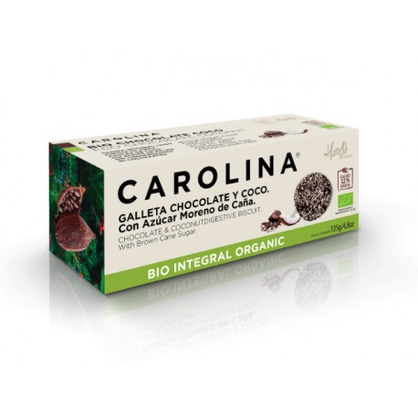 BIO Biscuit with chocolate and coconut, Carolina, 135 g