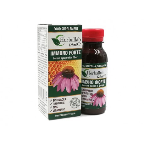 Immuno Forte, syrup with echinacea, propolis and zinc, 125 ml