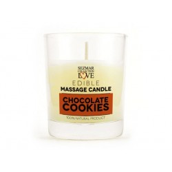 Massage candle - chocolate cookies, for erotic massage, Sezmar, 100 ml