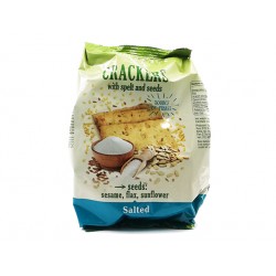 Crackers with spelt and seeds, natural, Yammy Yo, 110 g