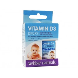 Vitamin D3, for babies and kids, drops, Webber Naturals, 15 ml