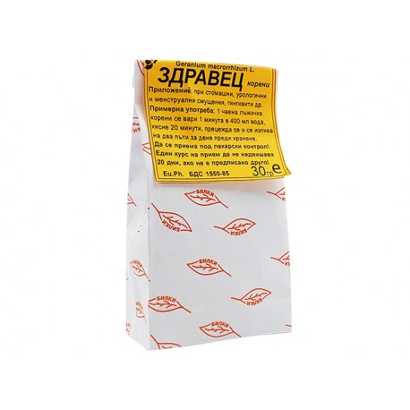 Здравец, изсушен корен, Билкария, 30 гр.