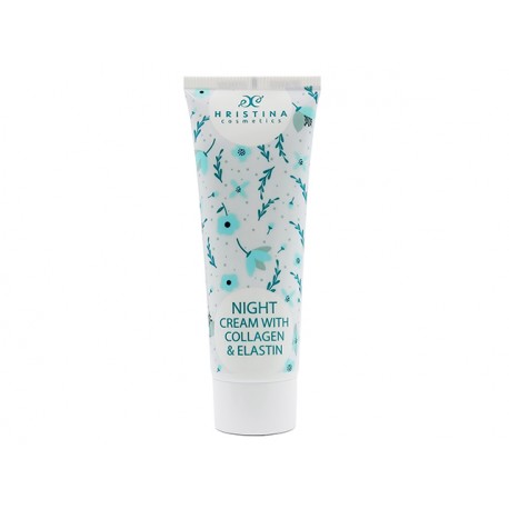 Night face cream with collagen and elastin, Hristina, 100 ml
