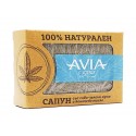 Natural soap with gray-green clay and hemp oil, Avia, 110 g
