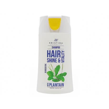 Hair shine and vitality shampoo with plantain, Hristina, 200 ml