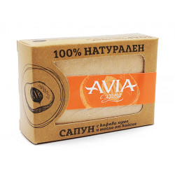Натурален сапун с кафява хума и кайсиево масло, Avia, 110 гр.