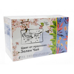 Peach flowers and Green tea, Charm Tea, 20 filter bags