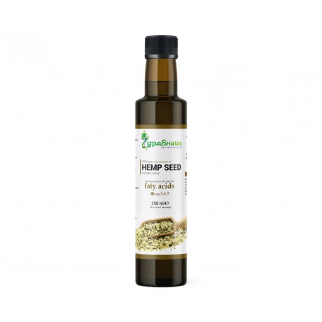 Hemp seed oil, cold pressed, Zdravnitza, 250 ml
