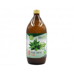 Органичен сок от Алое Вера с парченца, нефилтриран, Биотона, 1 литър