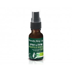 Organic green propolis and thyme spray, Famille Mary, 20 ml