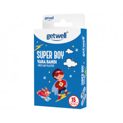 Children first aid plasters - waterproof, Getwell, 15 pcs