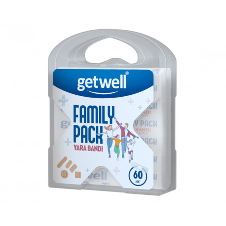 Пластири за първа помощ - семейна опаковка, Гетуел, 60 бр.