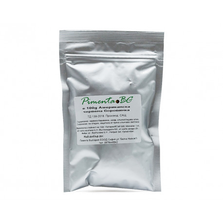 American cranberry, sweetened, Pimenta, 100 g
