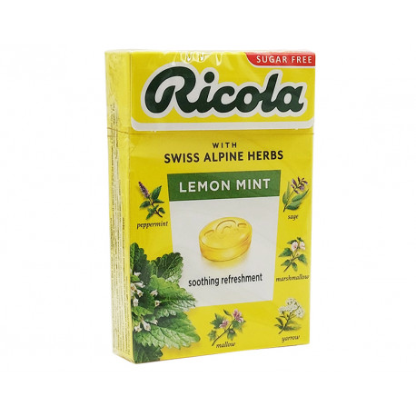 Швейцарски билкови бонбони - лимонена мента, Рикола, 40 гр.