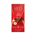 Milk chocolate with hazelnut and macadamia, no added sugar, Red, 100 g