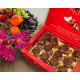 Milk chocolate pralines with coconut filing, no added sugar, Red, 132 g