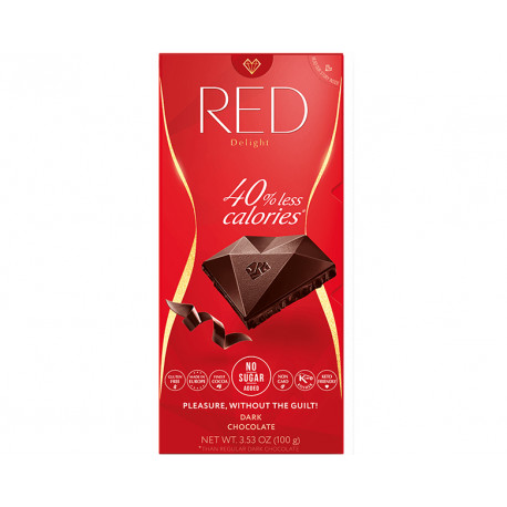Тъмен шоколад без захар, с намалени калории, Ред, 100 гр.