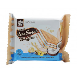 Zero Sugar Waffles - vanilla cream, Miss and Mr Fit, 40 g