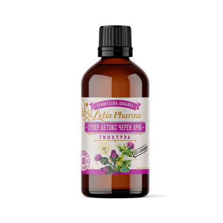 Super detox liver, alcohol free herbal drops, Lidia Pharma, 100 ml