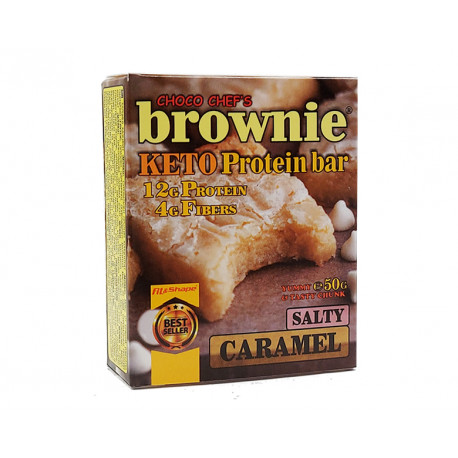 Кето протеиново брауни - солен карамел, Чоко Шеф, 50 гр.