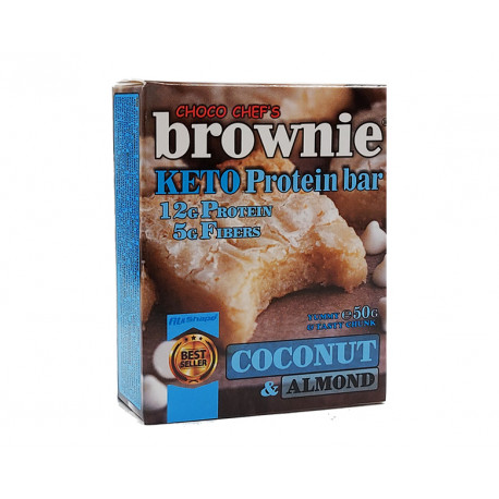 Keto protein brownie - coconut and almond, Choco Chef's, 50 g
