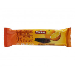 Мини черен шоколад със стевия - портокал, Торрас, 35 гр.