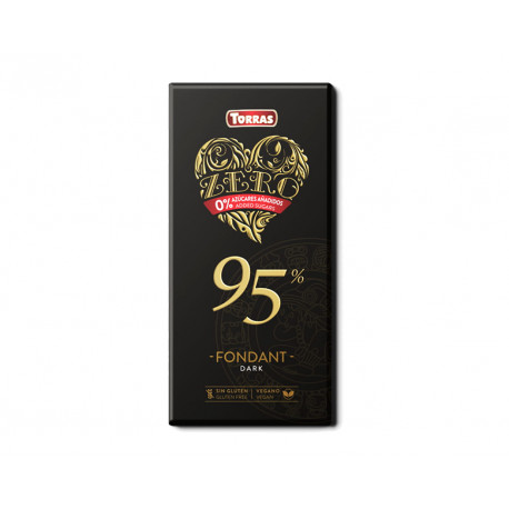 Dark chocolate 95%, no added sugar, Torras, 100 g