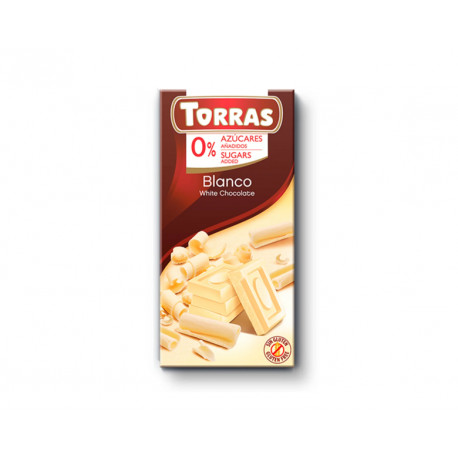 Бял шоколад, без добавена захар, Торрас, 75 гр.