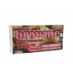 Keto protein brownie - cranberry and white chocolate, Choco Chef's, 100 g