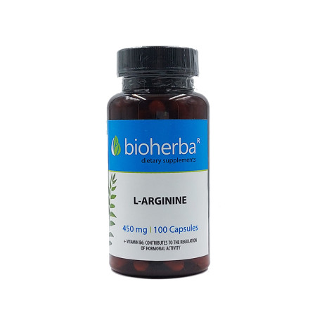 L-Arginine, amino acid, Bioherba, 100 capsules
