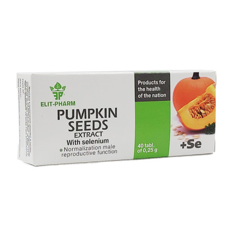Pumpkin seeds extract with selenium, Elit-Pharm, 40 tablets
