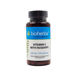 Vitamin C with Rosehips, Bioherba, 100 capsules