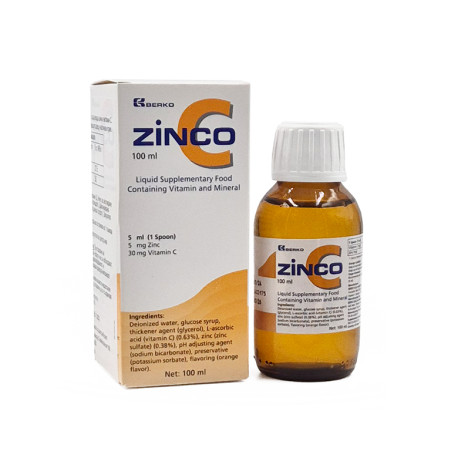 Zinco-C, syrup with vitamin C and Zinc, Berko, 100 ml