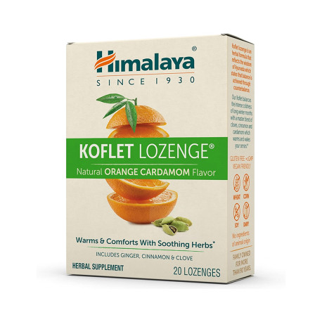 Koflet, orange and cardamom flavor, Himalaya, 20 lozenges