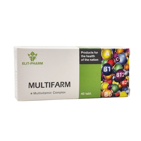 Multifarm, multivitamin complex, Elit-Pharm, 40 tablets