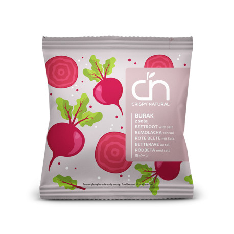 Beetroot chips with sea salt, Crispy Natural, 18 g