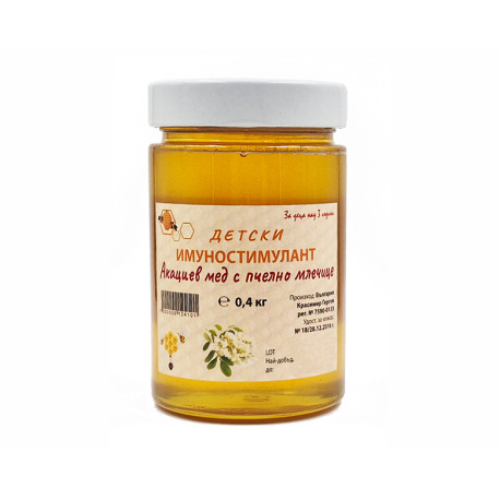 Acacia honey with royal jelly, immunostimulant for children, 400 g