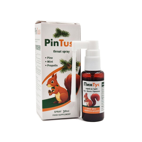 Pintus, throat spray for children and adults, 30 ml