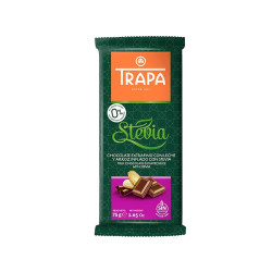 Milk chocolate - Crispy with stevia and maltitol, Trapa, 75 g
