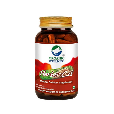 Herbo Cal, natural calcium supplement, Organic Wellness, 90 capsules