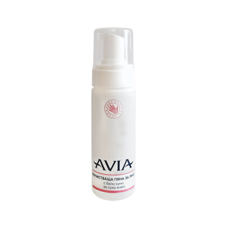 Facial cleansing foam with white clay for dry skin, Avia, 150 ml