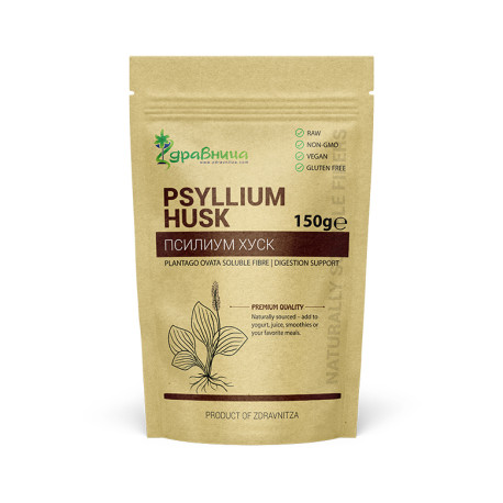 Psyllium, naturally soluble fibers, Zdravnitza, 150 g