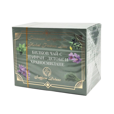 Herbal tea with saffron - detox and digestion, Saffron Deluxe, 20 filter bags