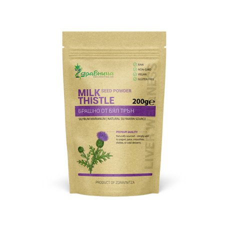 Milk thistle, seeds powder, pure, Zdravnitza, 200 g